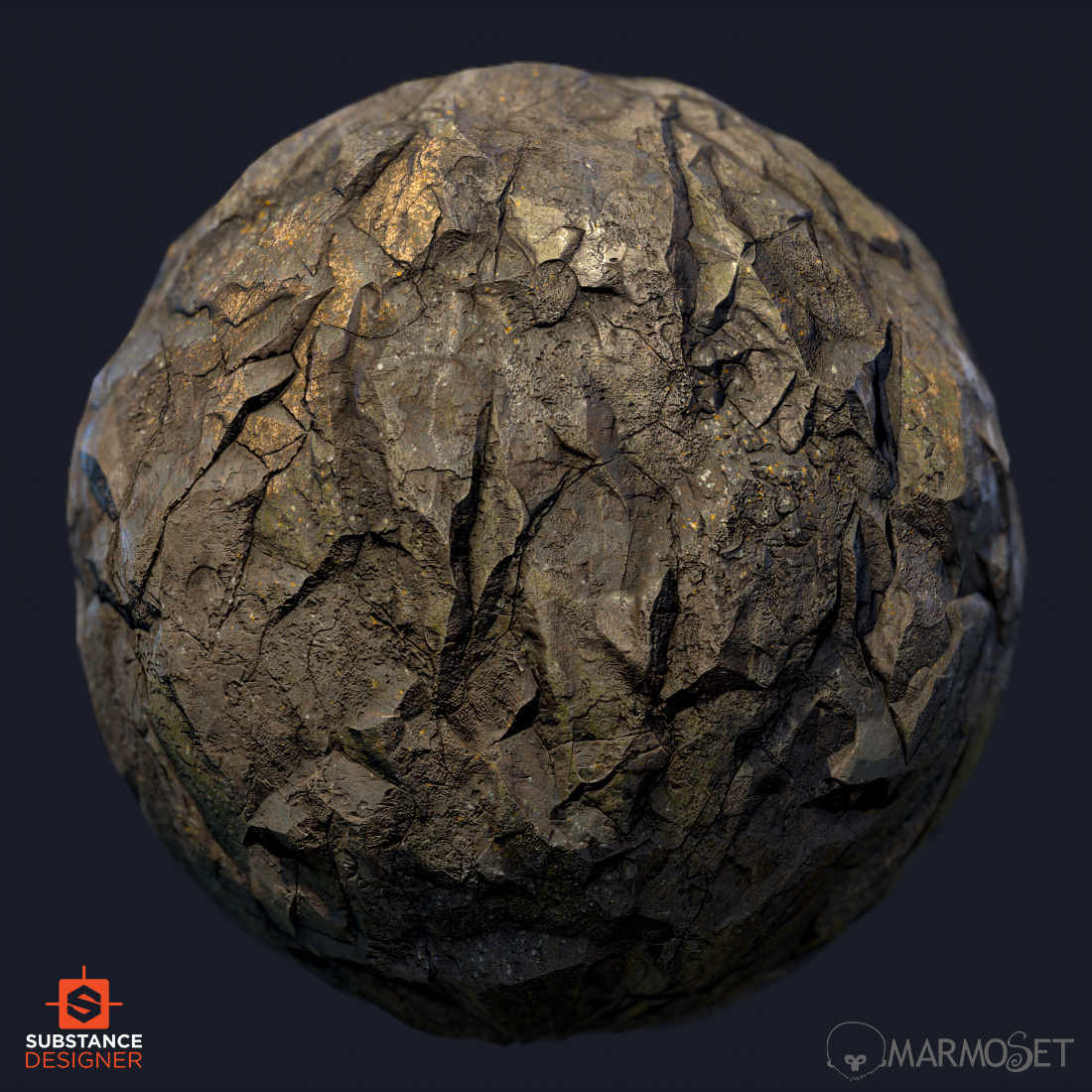 angular cliff rock substance material ball